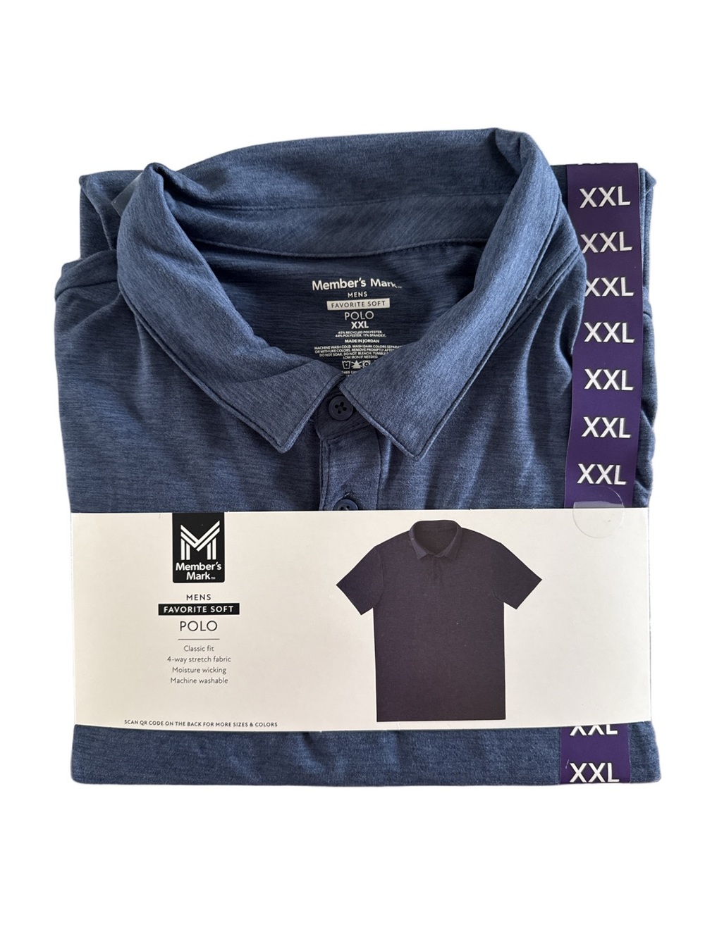 Men's Navy Blue Polo Shirt - XXL